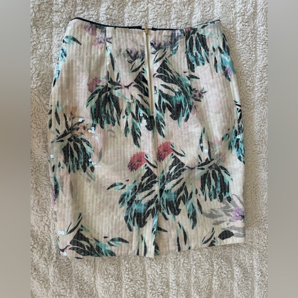 H&M Sequined Midi Skirt Floral Patterns - Picture 2 of 4